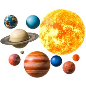 Sticker Decorativ Pentru Copii, Autoadeziv, Planete, Sistem Solar, 91x72 cm