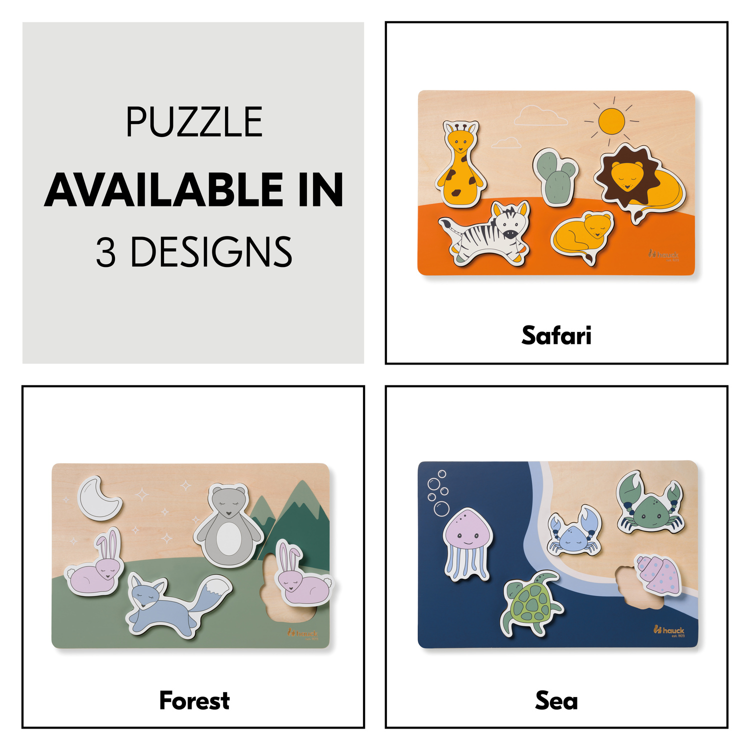 Puzzle din lemn certificat FSC, Hauck, Forest - imagine 2