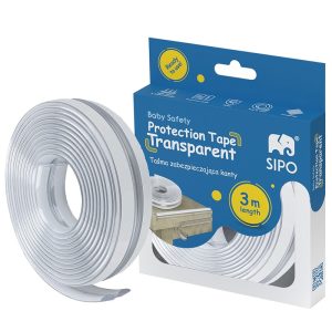 Banda moale si flexibila din silicon, 3 metri, fixare cu adeziv puternic 3M, fara urme, pentru protectie muchii, sticla si margini, Sipo