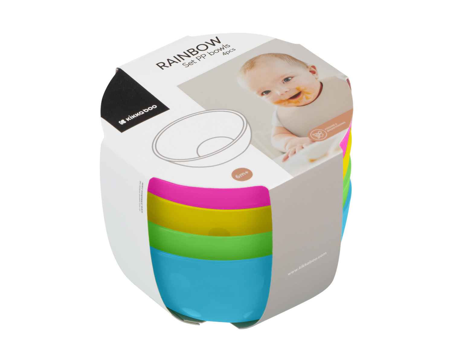 Set 4 boluri 300 ml, Rainbow, Kikka Boo - imagine 6