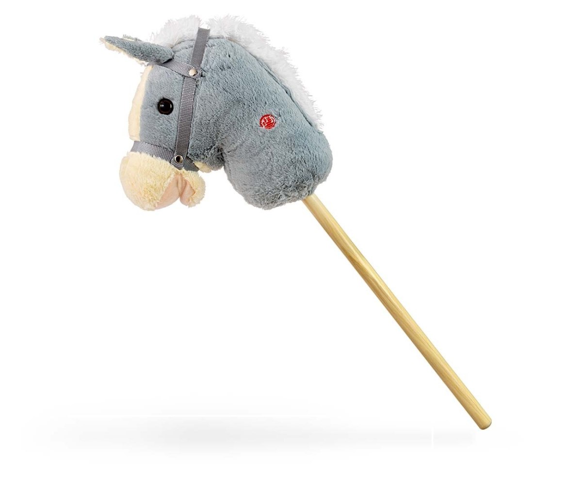 Calut de jucarie cu miscare si sunete, Hobby Horse, Grey, Milly Mally