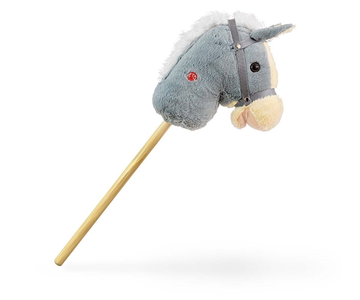 Calut de jucarie cu miscare si sunete, Hobby Horse, Grey, Milly Mally - imagine 2