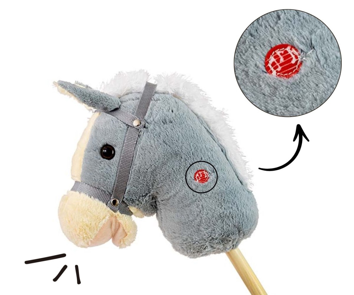 Calut de jucarie cu miscare si sunete, Hobby Horse, Grey, Milly Mally - imagine 5