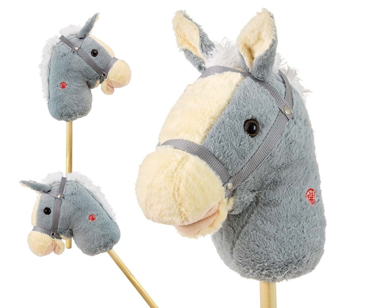 Calut de jucarie cu miscare si sunete, Hobby Horse, Grey, Milly Mally - imagine 6