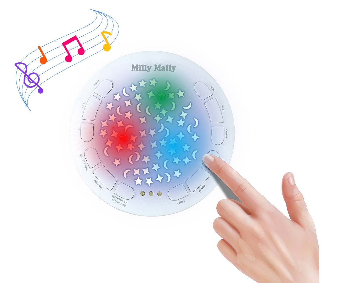 Jucarie Milly Bear, O poveste de noapte cu muzica si lumini - imagine 4