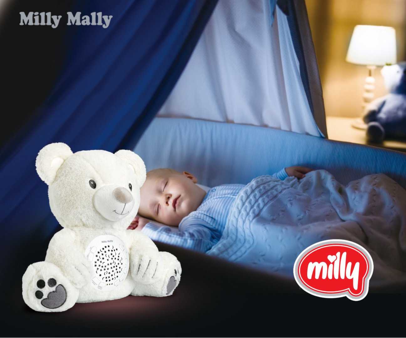Jucarie Milly Bear, O poveste de noapte cu muzica si lumini - imagine 7
