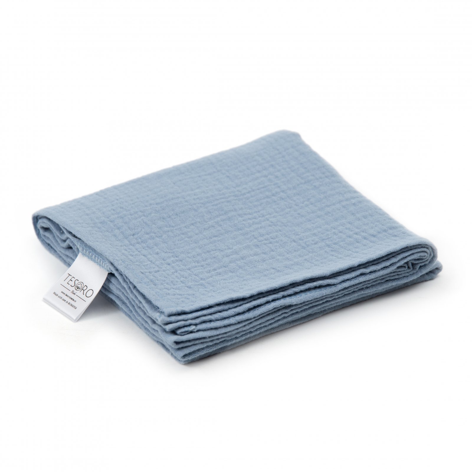 Muselina din bumbac blue 70x70 cm