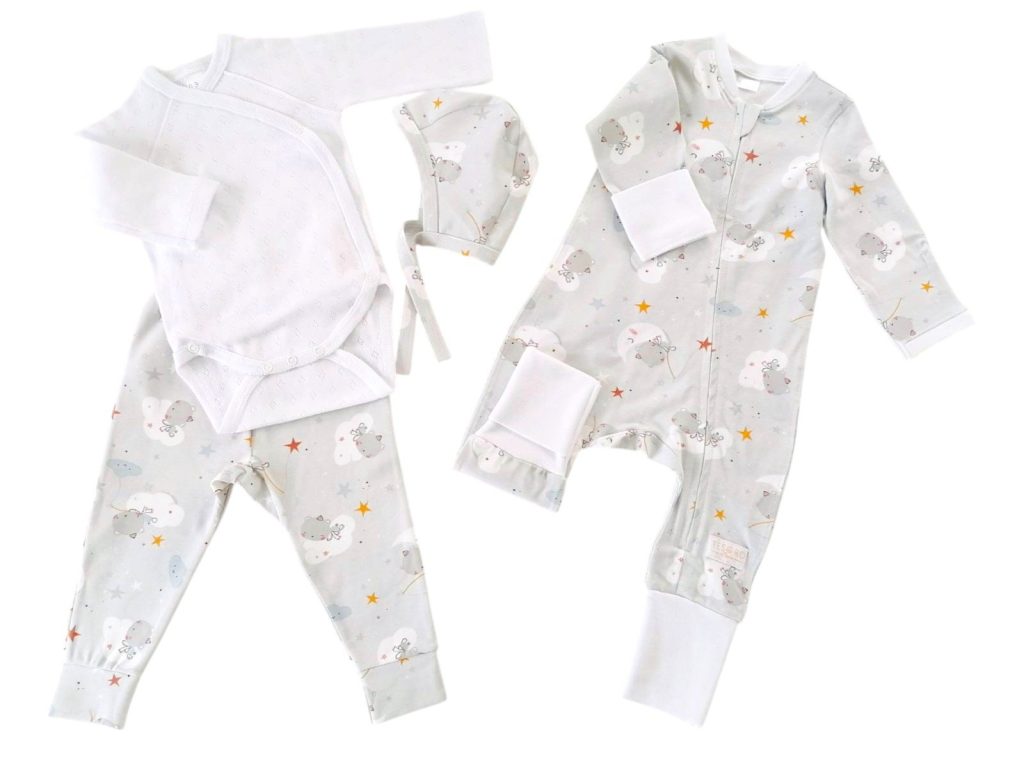 Set bebelusi 4 piese - materiale premium 3-6luni