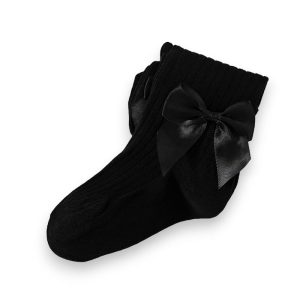 Dres gros cu fundiță pentru copii, culoarea Negru, mărimea XL 116-130