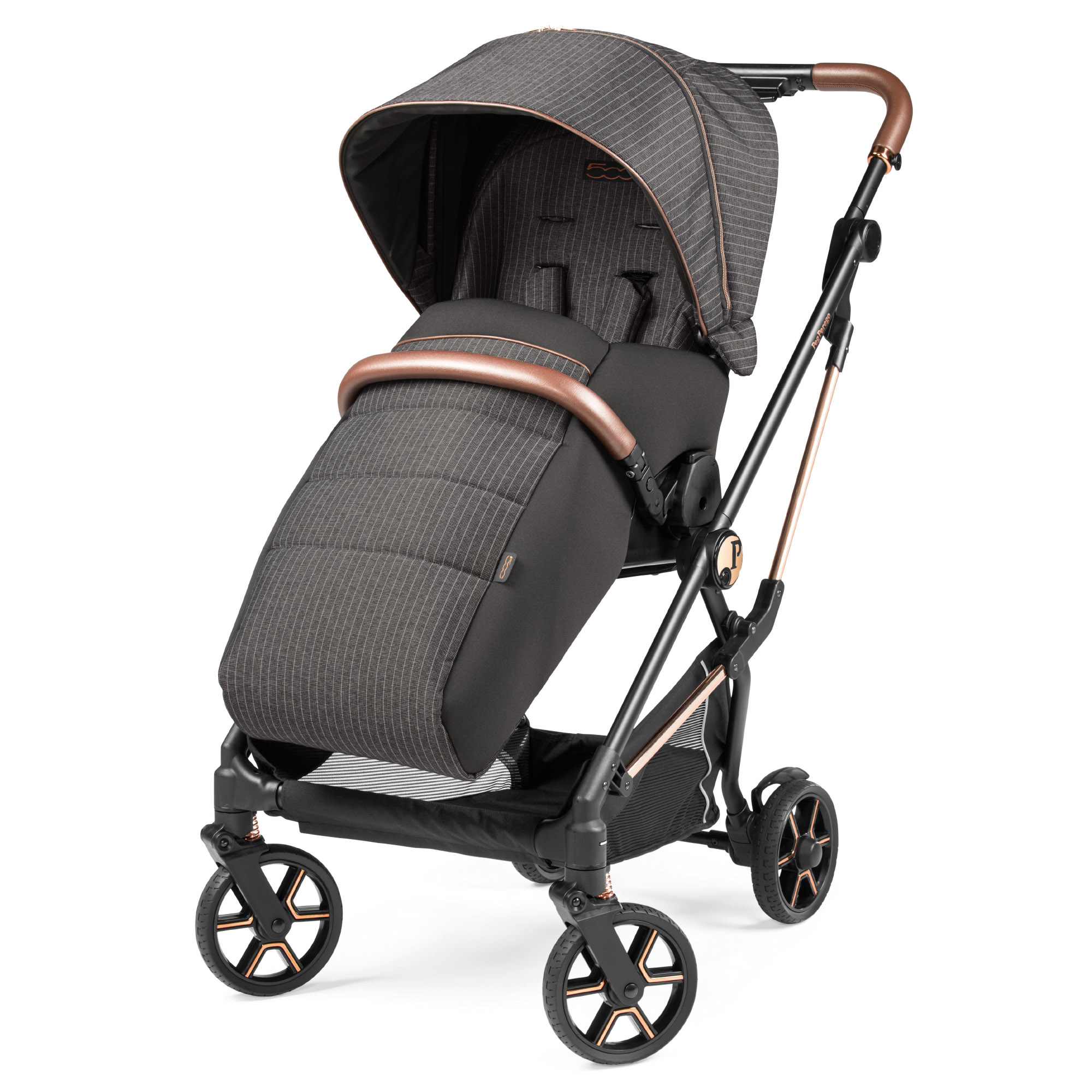 Carucior 3 in 1 Peg Perego Vivace, Lounge, 0 - 22 kg, 500, Negru/Gri - imagine 4
