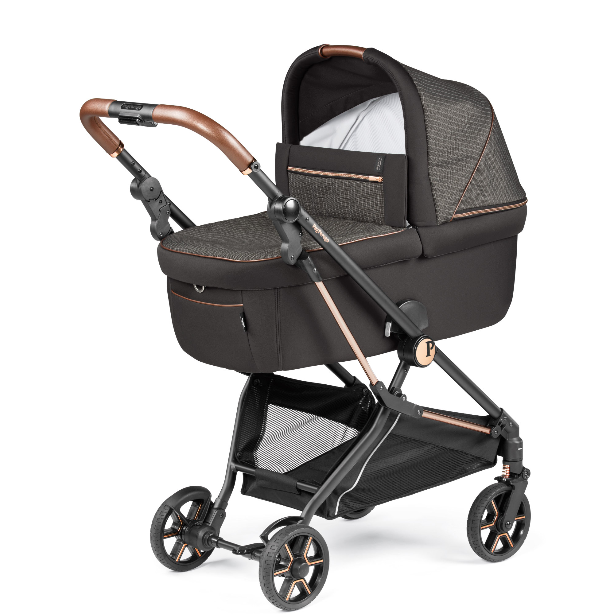 Carucior 3 in 1 Peg Perego Vivace, Lounge, 0 - 22 kg, 500, Negru/Gri - imagine 3
