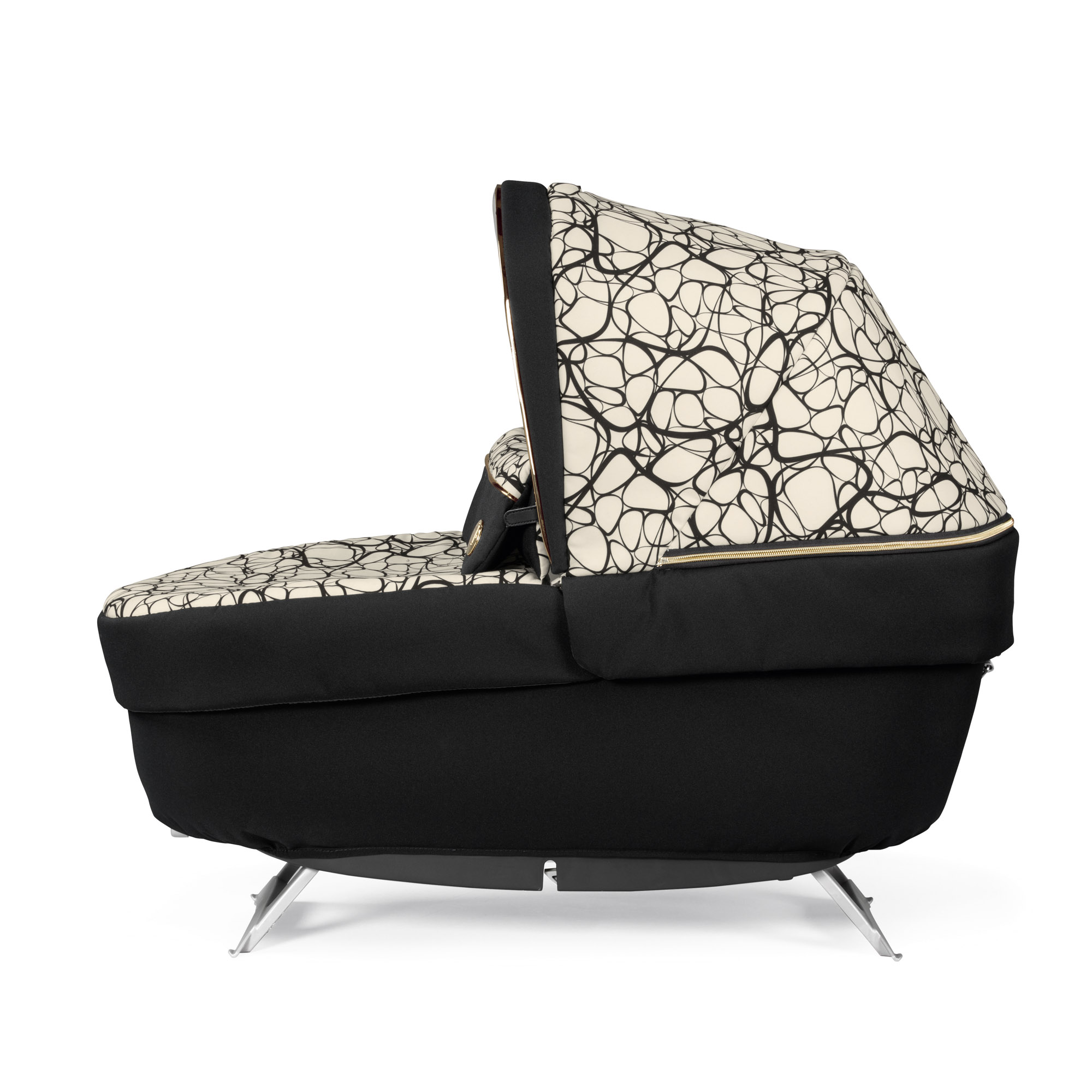 Carucior 3 in 1 Peg Perego Book, SLK, 0 - 22 kg, Graphic Gold, Negru / Bej - imagine 7