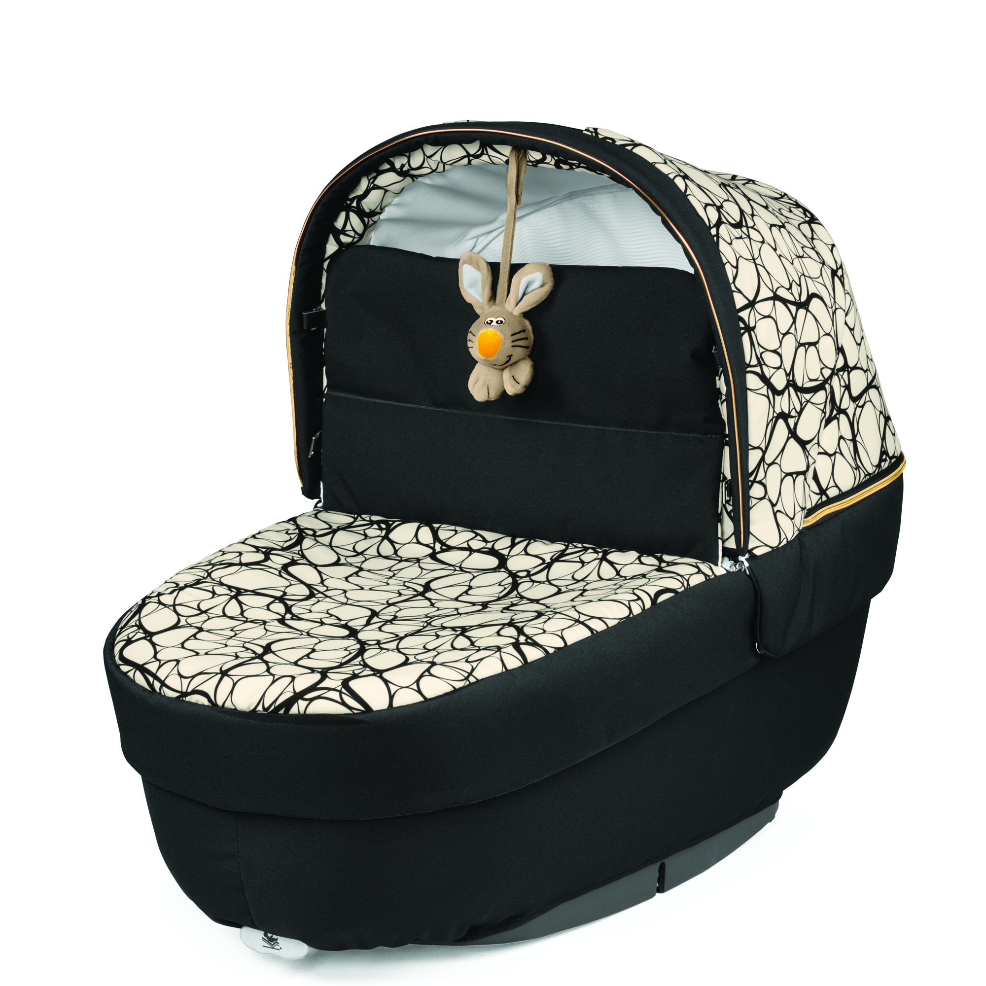 Carucior 3 in 1 Peg Perego Book, SLK, 0 - 22 kg, Graphic Gold, Negru / Bej - imagine 5