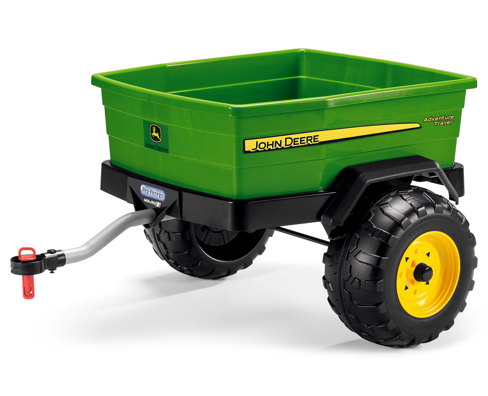 Remorca Peg Perego John Deere Adventure, 3 ani+, Negru / Verde / Galben - imagine 3