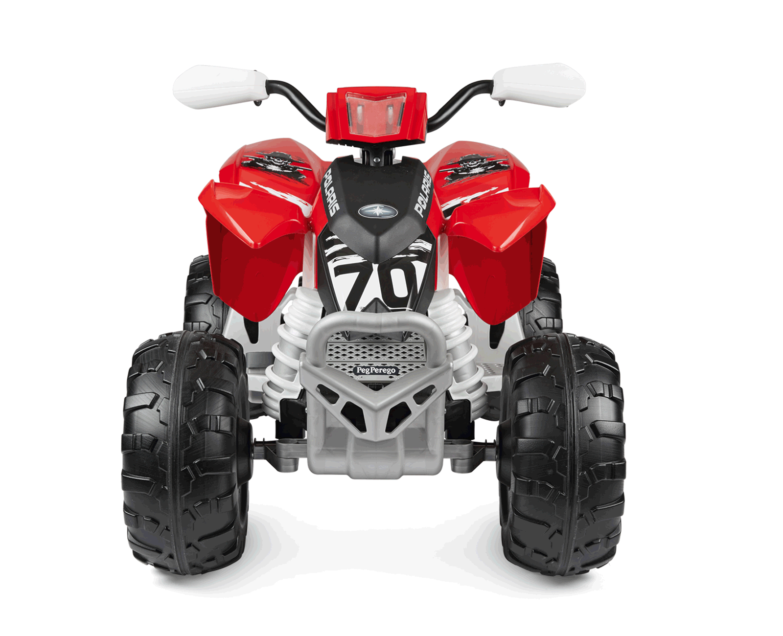 ATV Peg Perego Polaris Outlaw 330 W, 12V, 3 ani+, Negru / Rosu - imagine 2