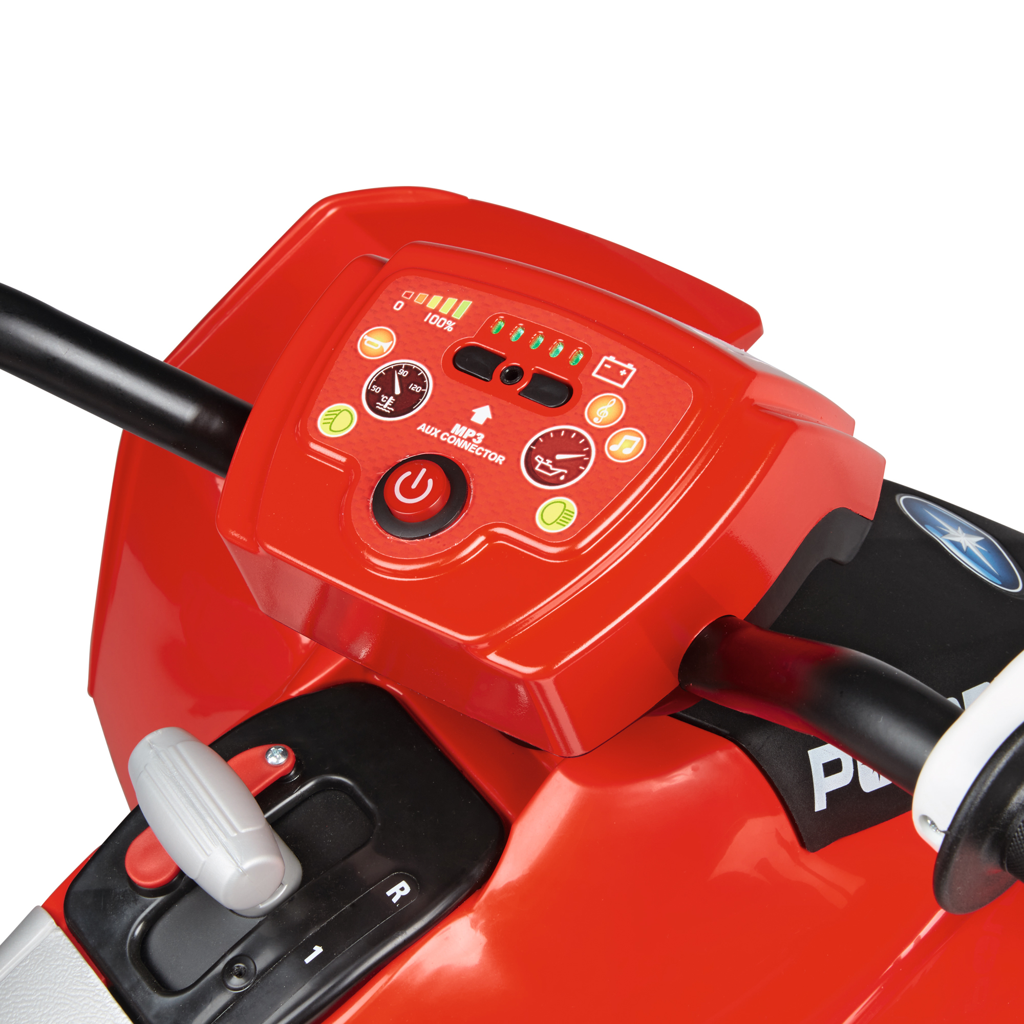 ATV Peg Perego Polaris Outlaw 330 W, 12V, 3 ani+, Negru / Rosu - imagine 7