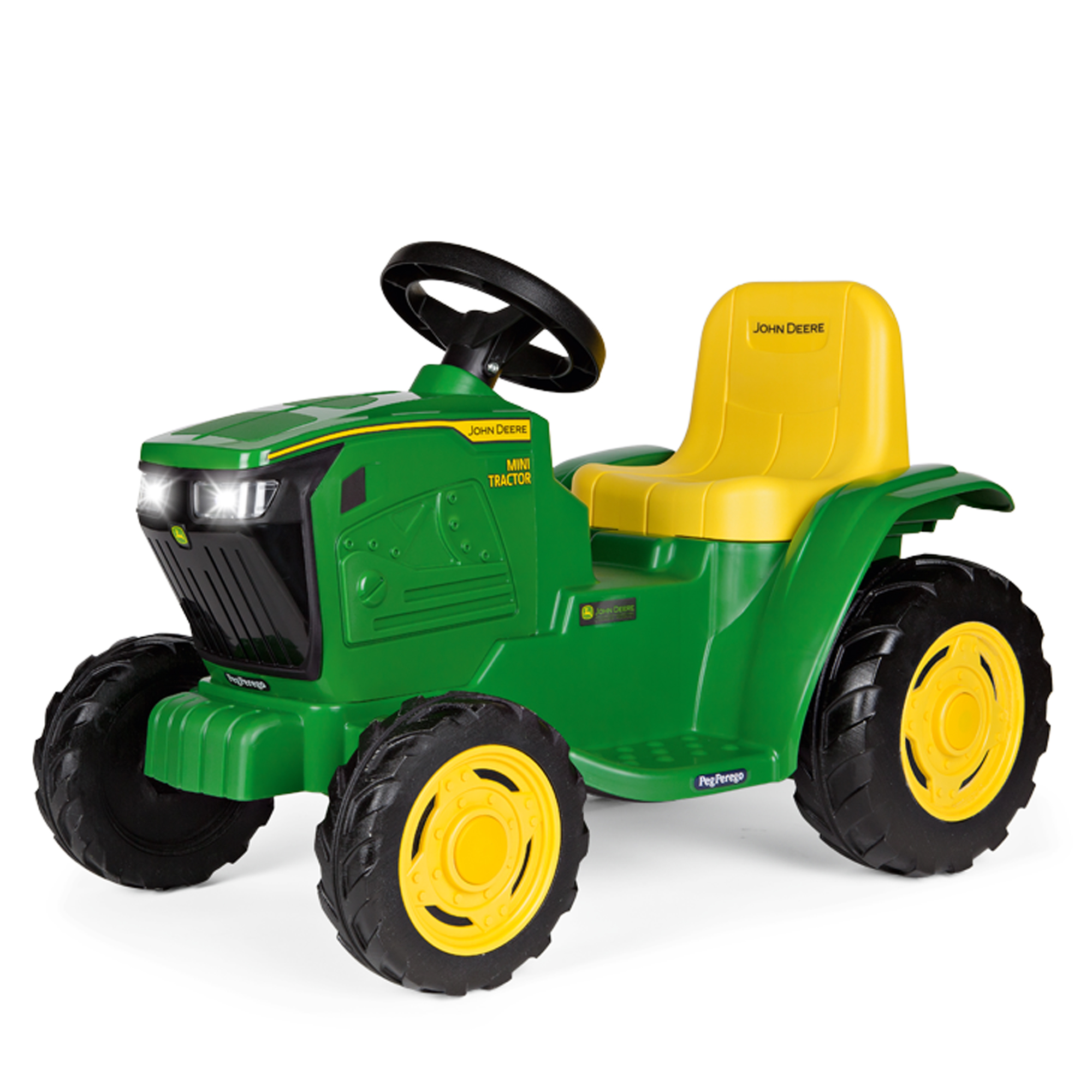Tractor electric Peg Perego Mini JD John Deere, 6V, 12luni +, Verde / Galben - imagine 2