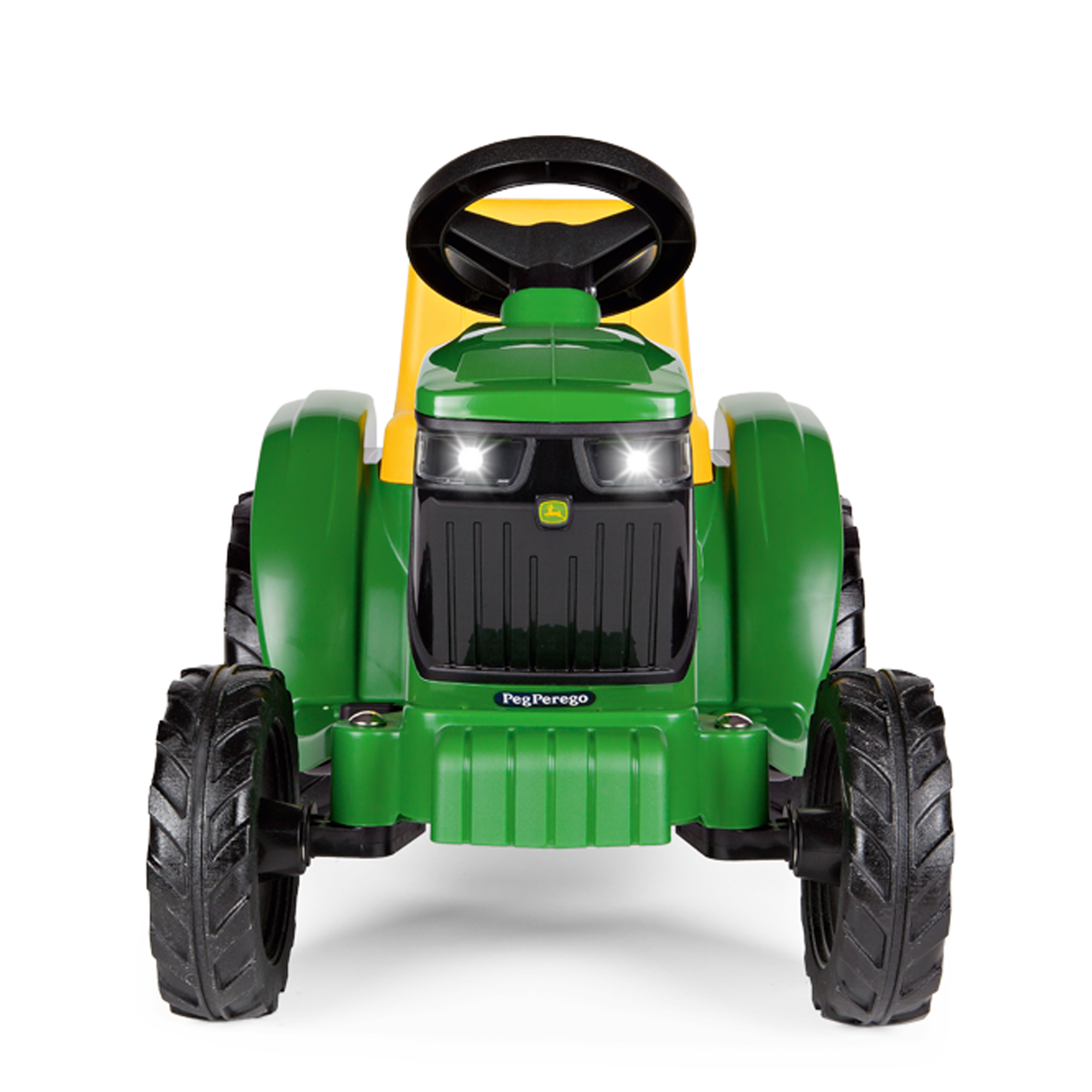 Tractor electric Peg Perego Mini JD John Deere, 6V, 12luni +, Verde / Galben - imagine 8