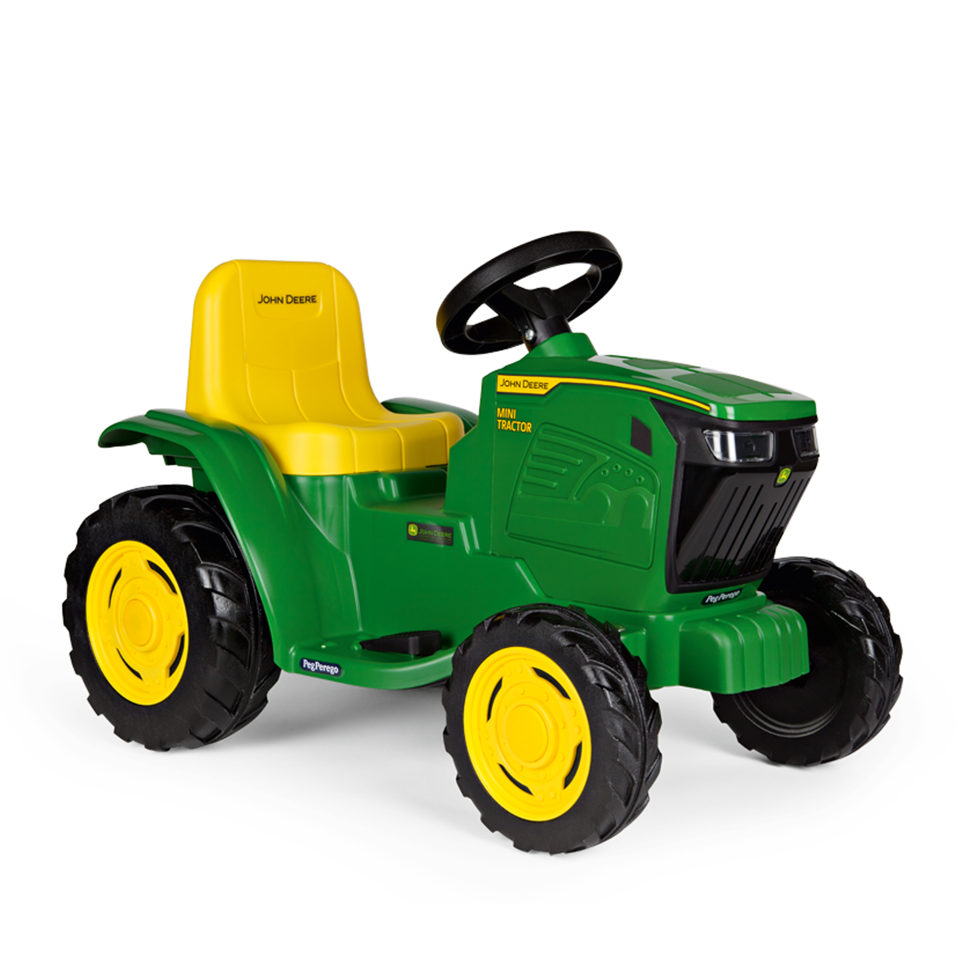 Tractor electric Peg Perego Mini JD John Deere, 6V, 12luni +, Verde / Galben - imagine 7