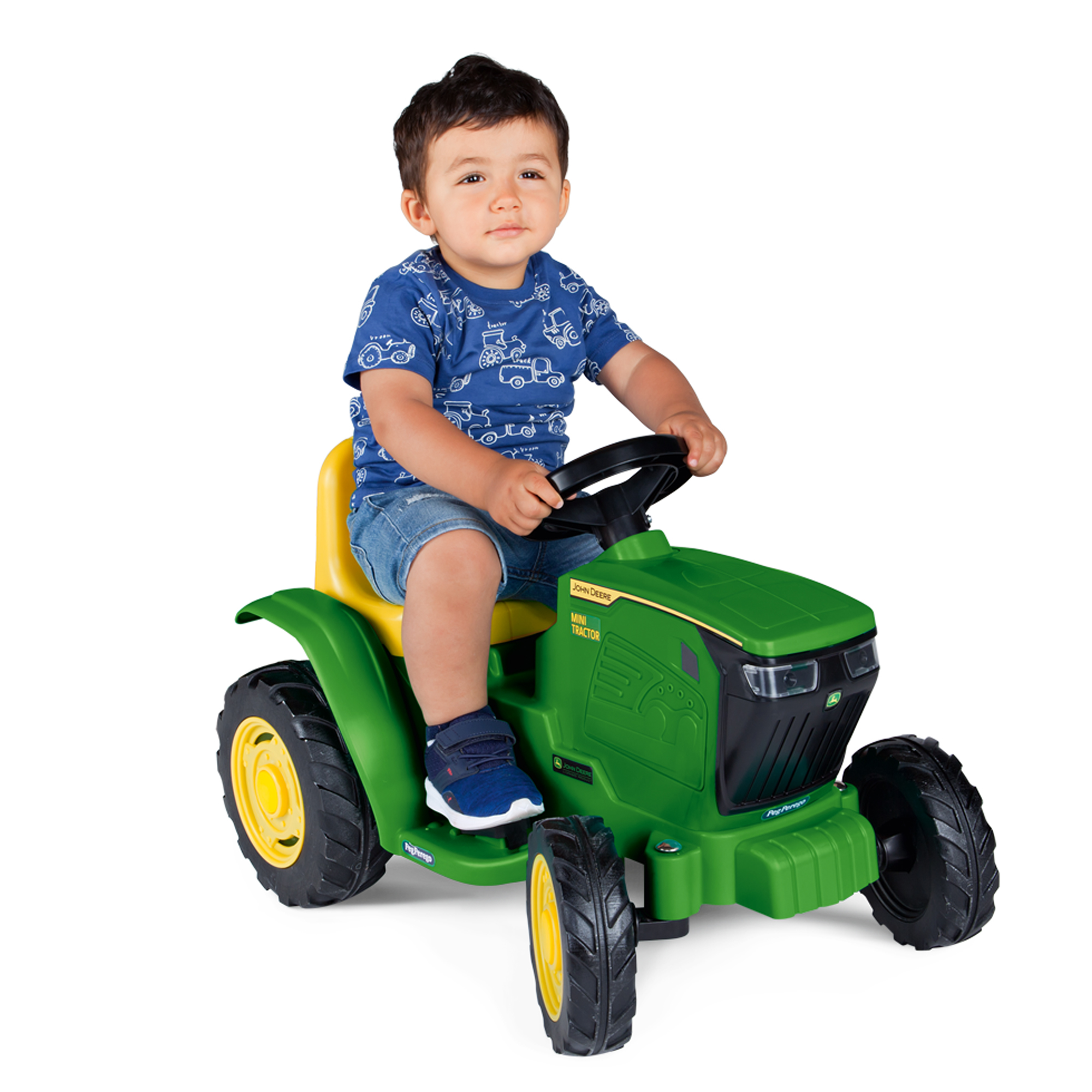Tractor electric Peg Perego Mini JD John Deere, 6V, 12luni +, Verde / Galben - imagine 6