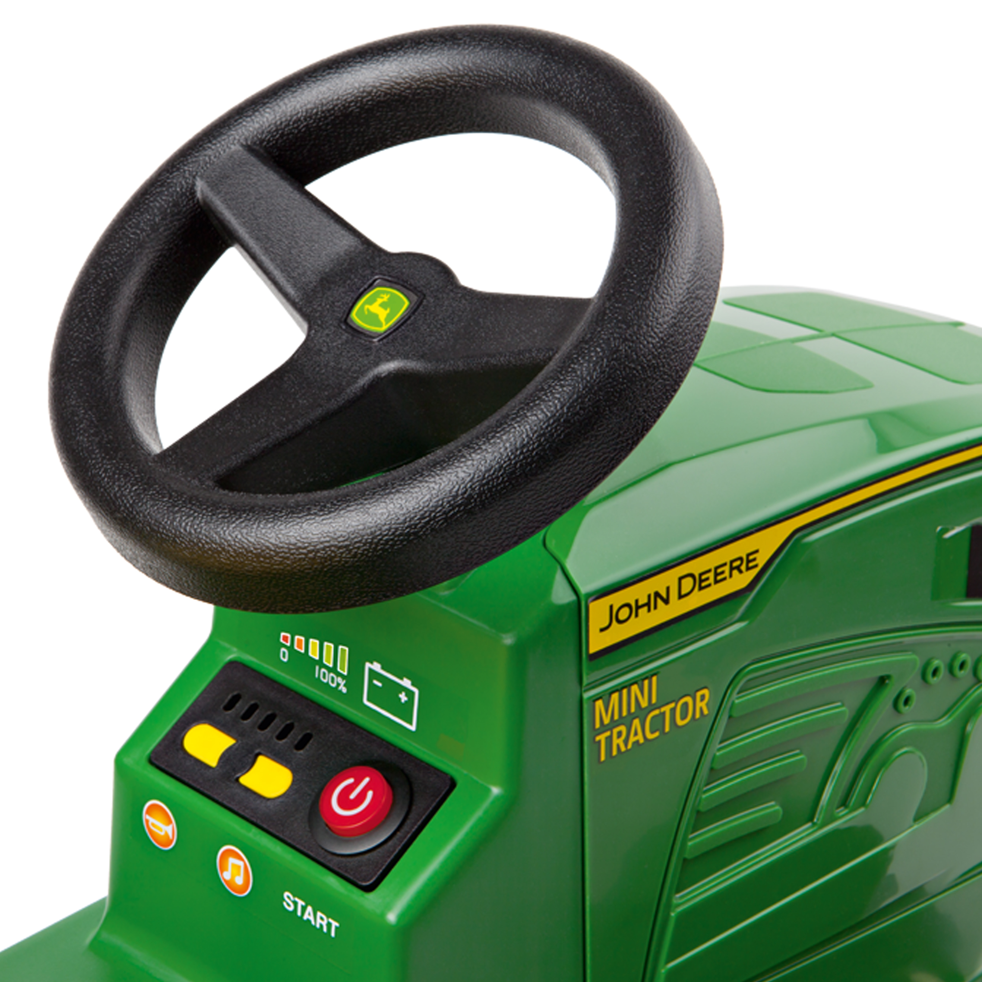 Tractor electric Peg Perego Mini JD John Deere, 6V, 12luni +, Verde / Galben - imagine 4