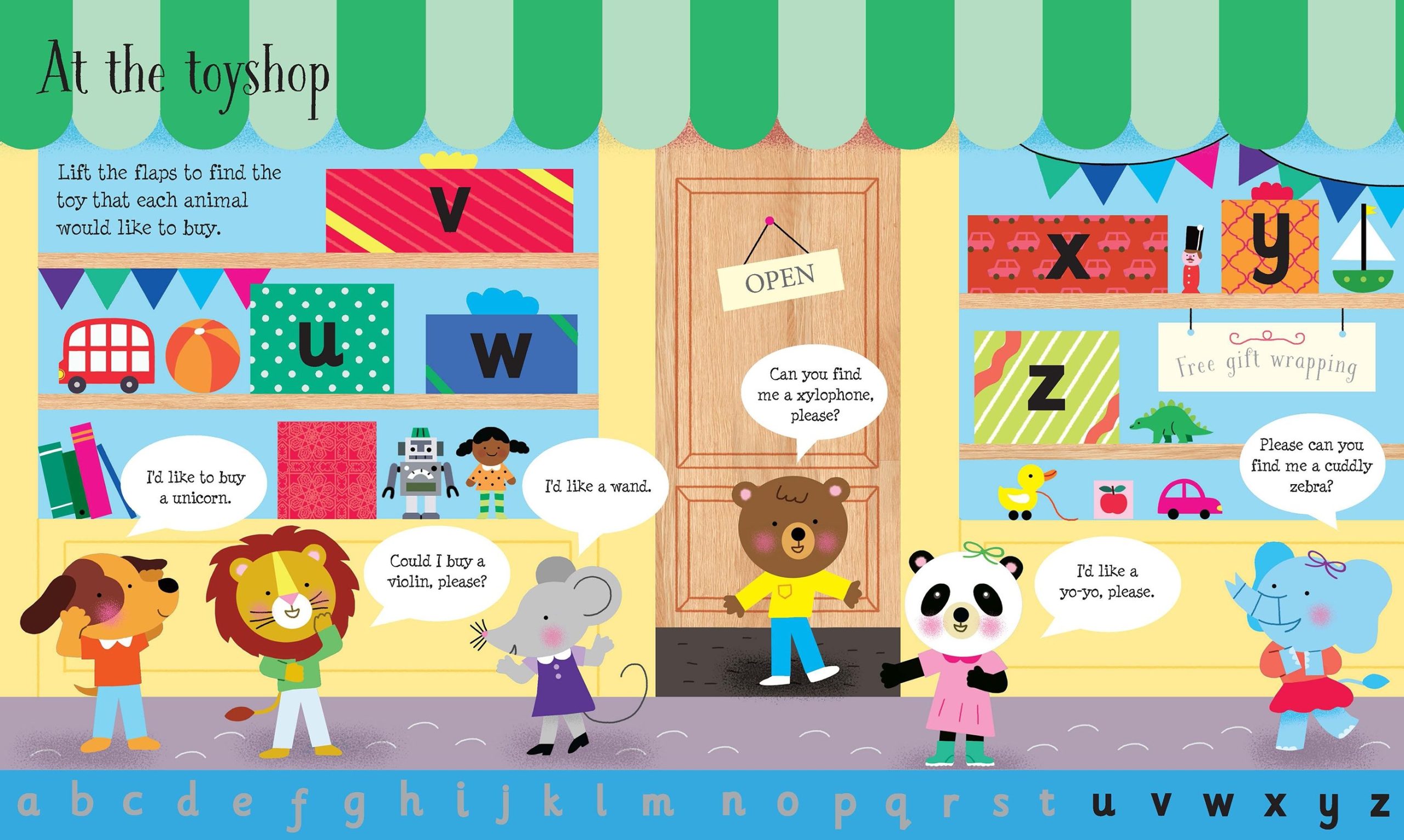 Lift-the-Flap ABC, carte cu clapete, Usborne - imagine 3