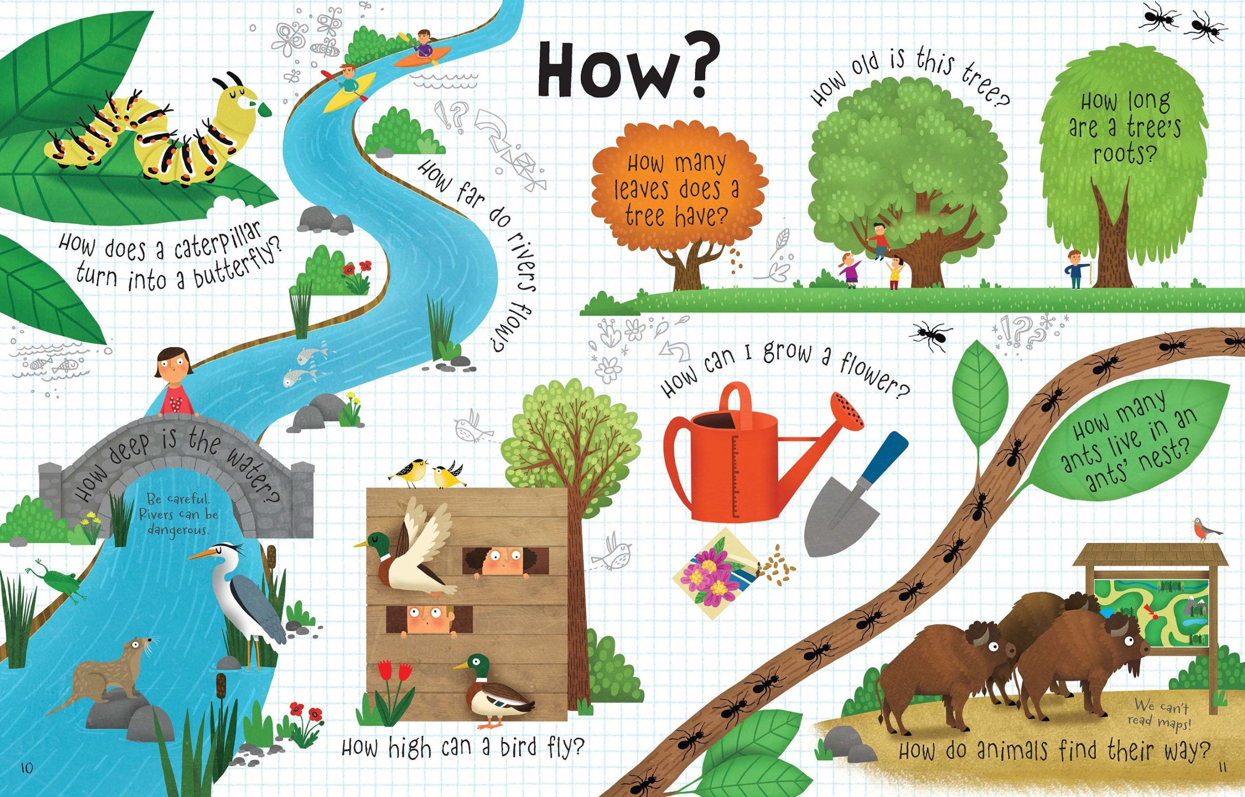Questions and answers about Nature, carte cu clapete, Usborne - imagine 3