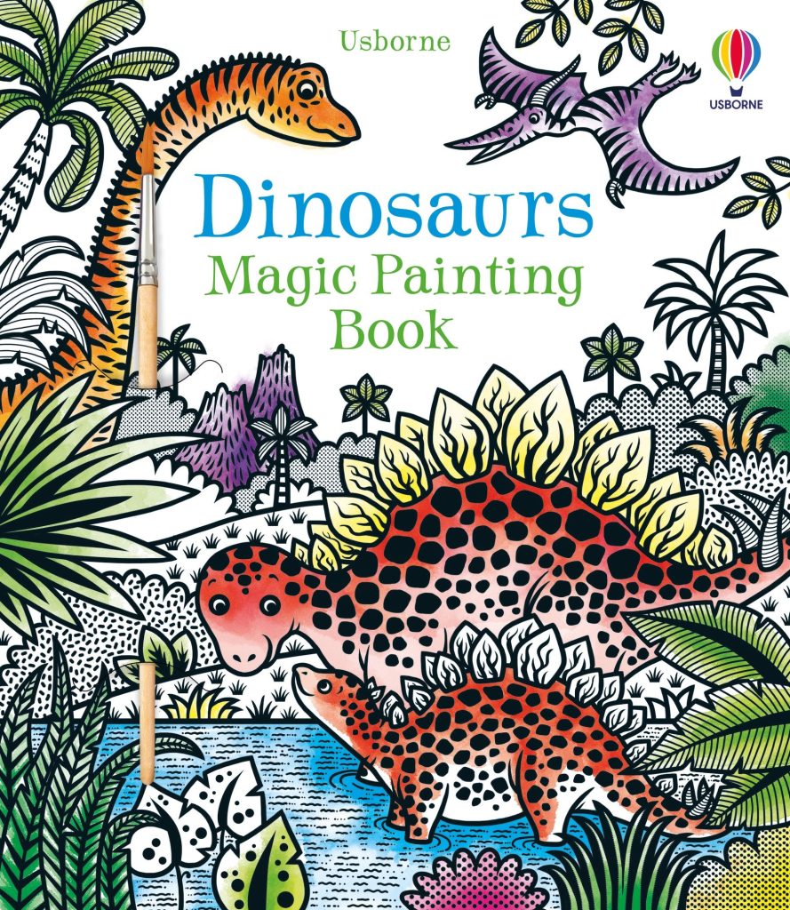 Dinosaurs magic painting book