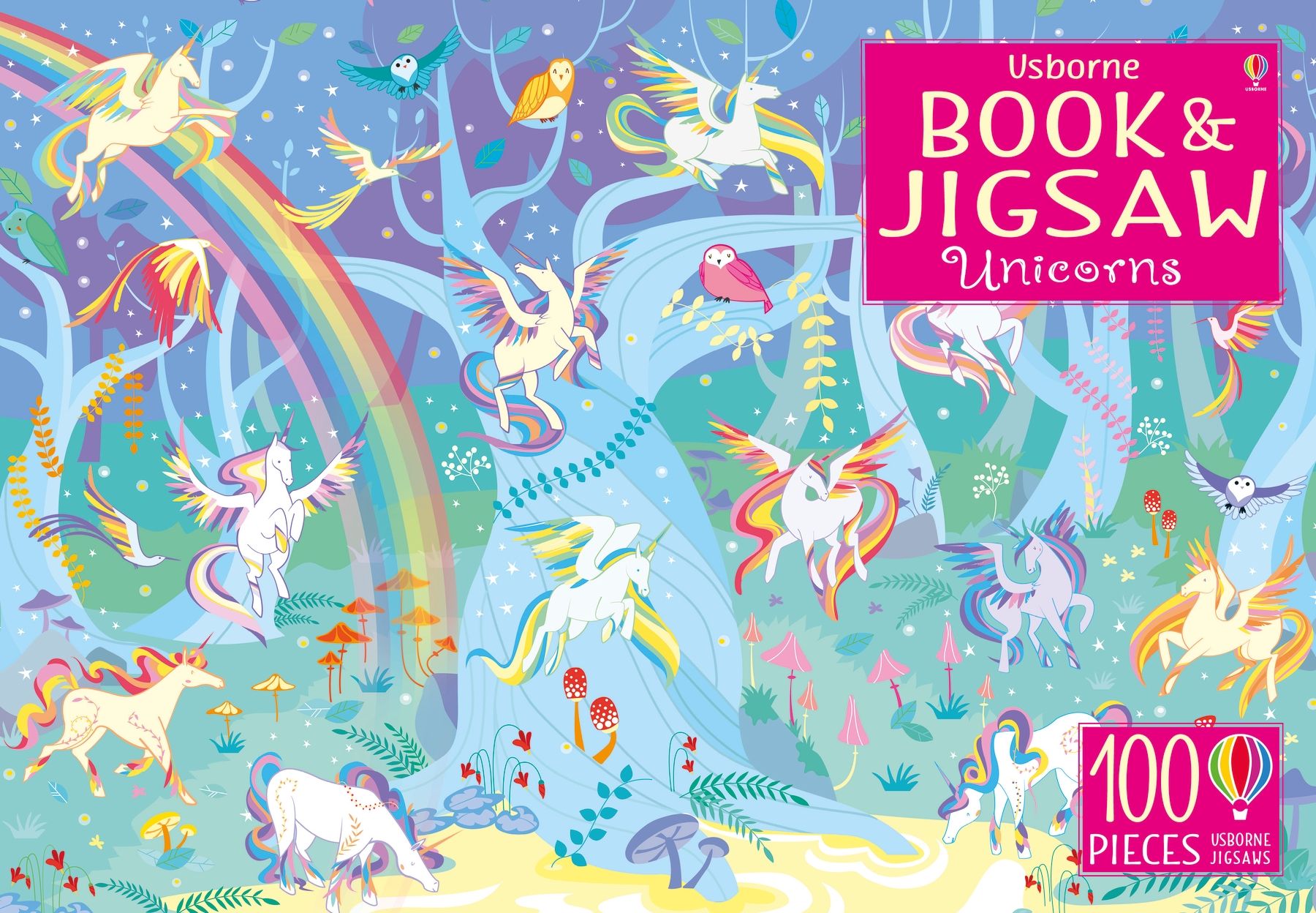 Carte si puzzle Unicorns, Usborne
