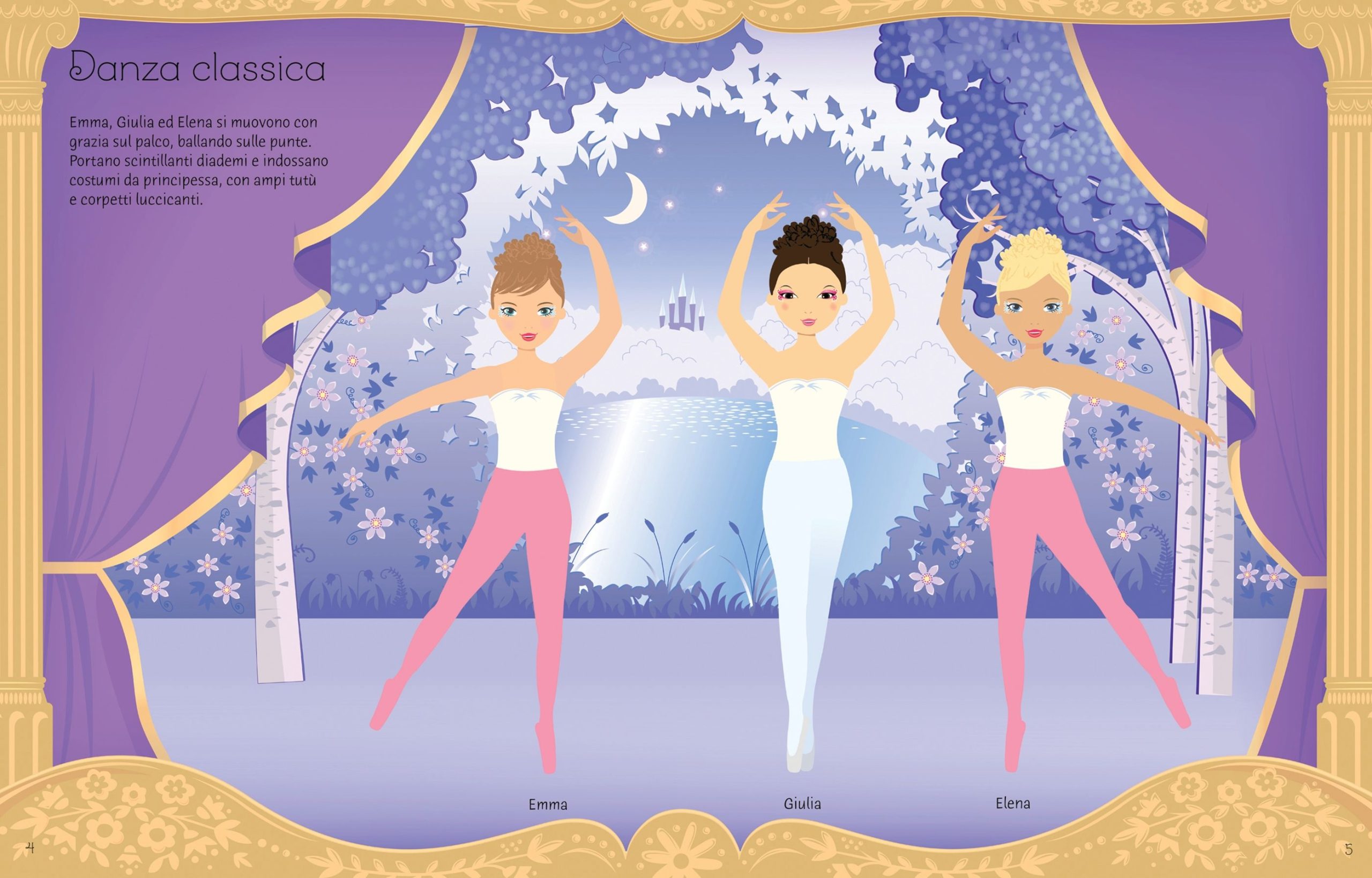 Carte cu stickere Dolly Dressing Dancers, Usborne - imagine 4