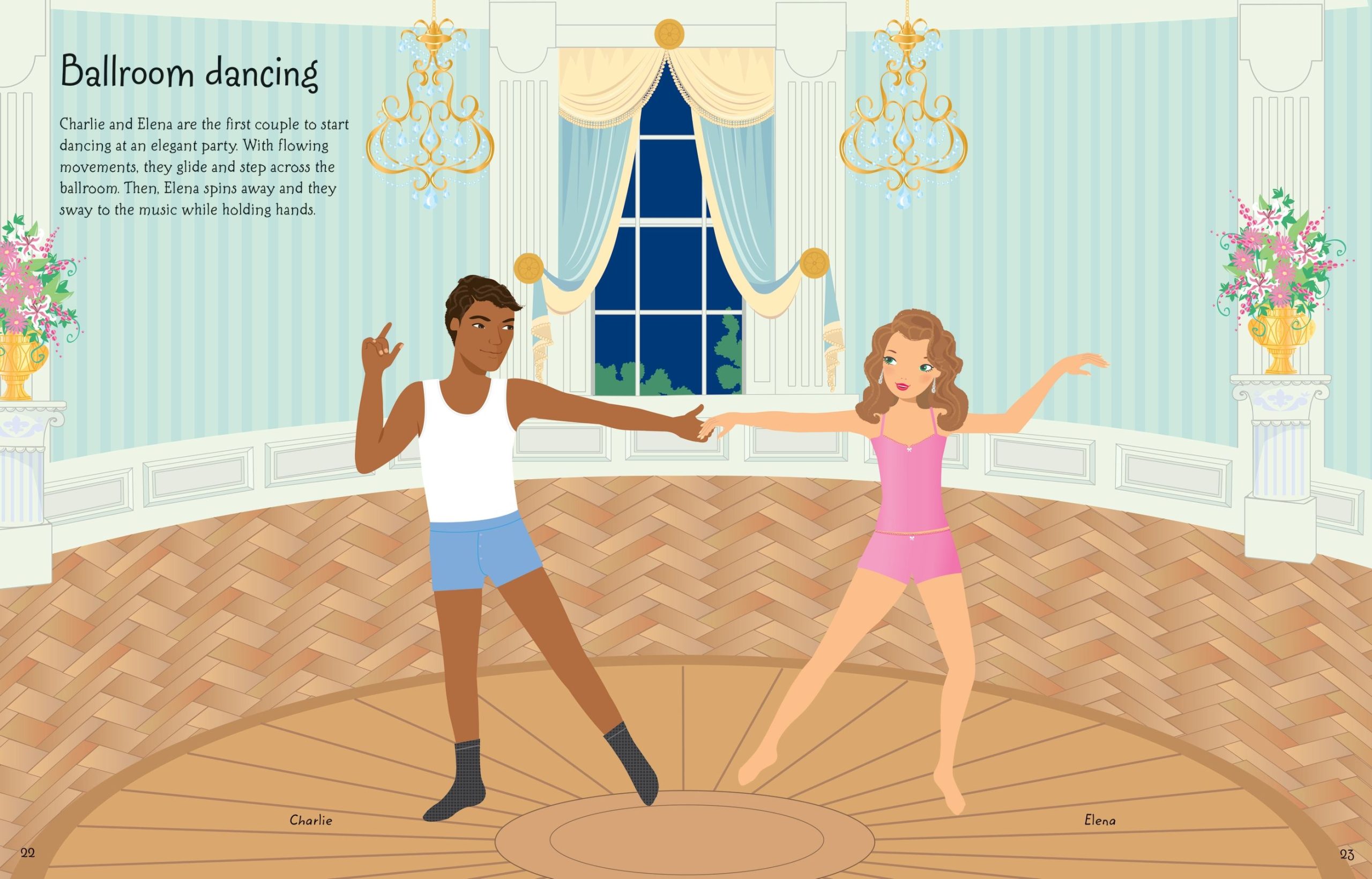 Carte cu stickere Dolly Dressing Dancers, Usborne - imagine 3
