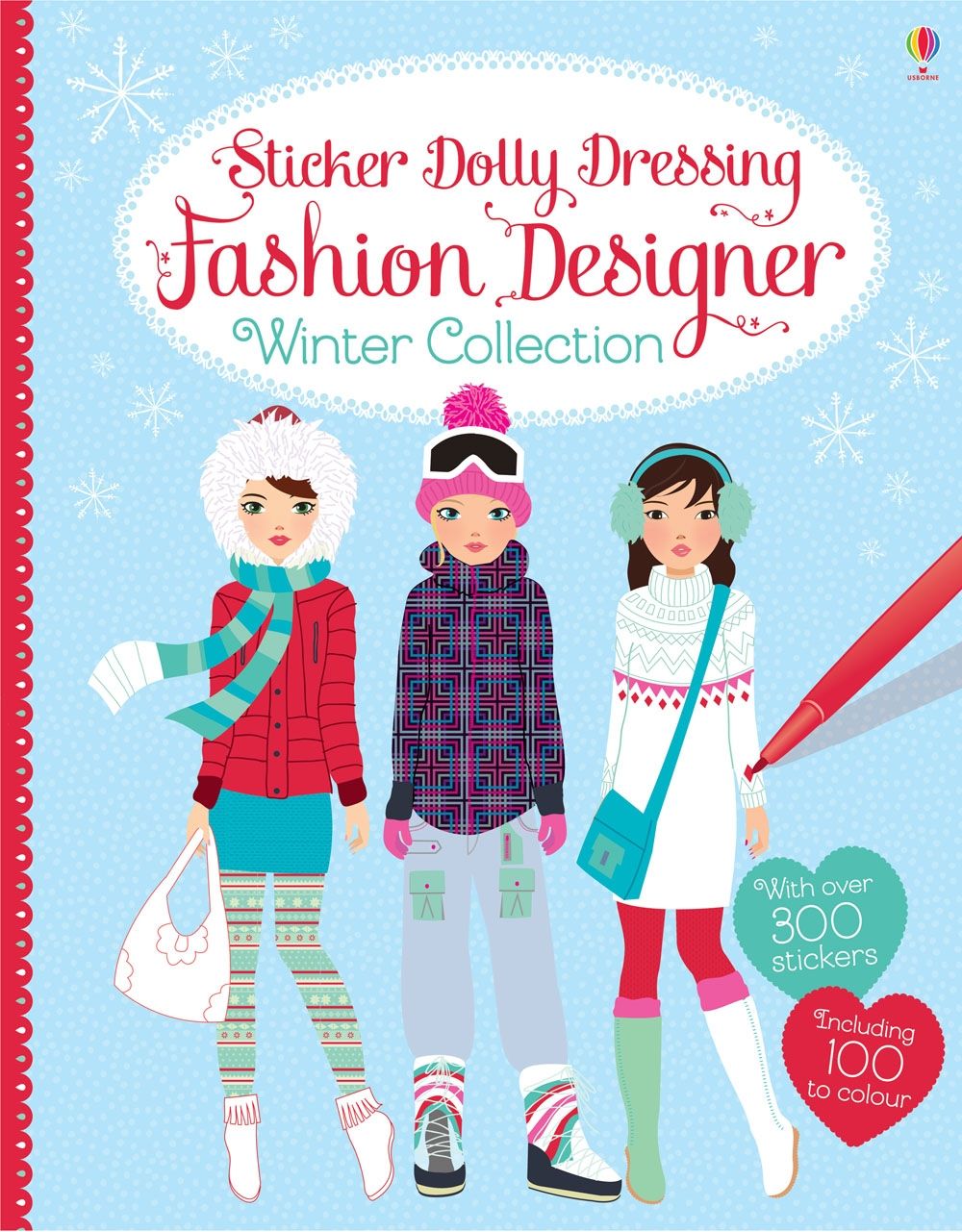 Carte cu stickere Fashion Designer Winter Collection, Usborne