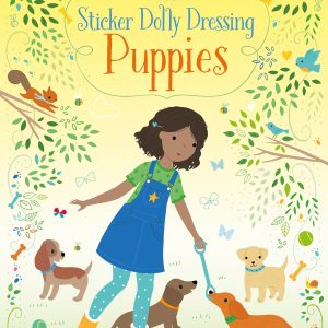 Carte cu stickere little Dolly Dressing Puppies, Usborne