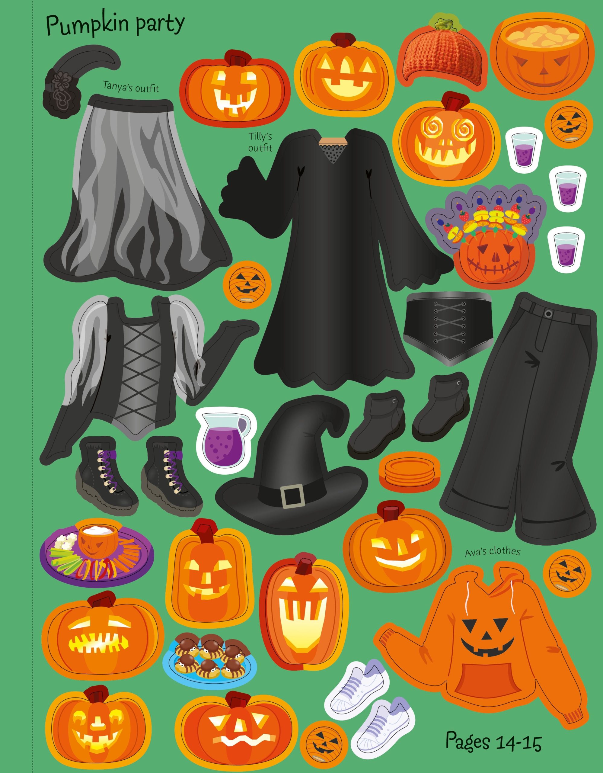 Carte cu sticker Dolly Dressing Halloween, Usborne - imagine 4
