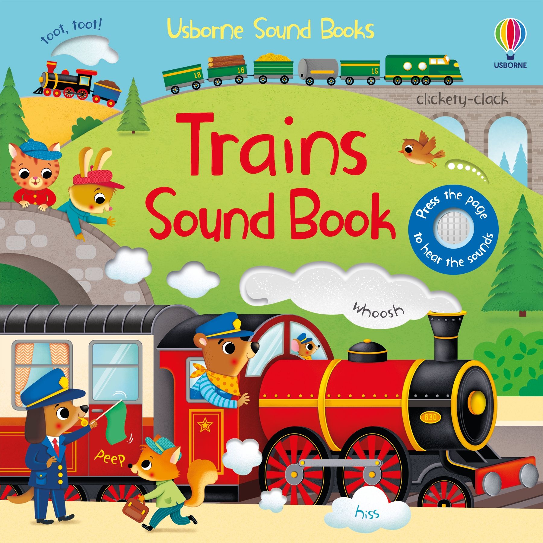 Trains sound book, carte cu sunete, Usborne