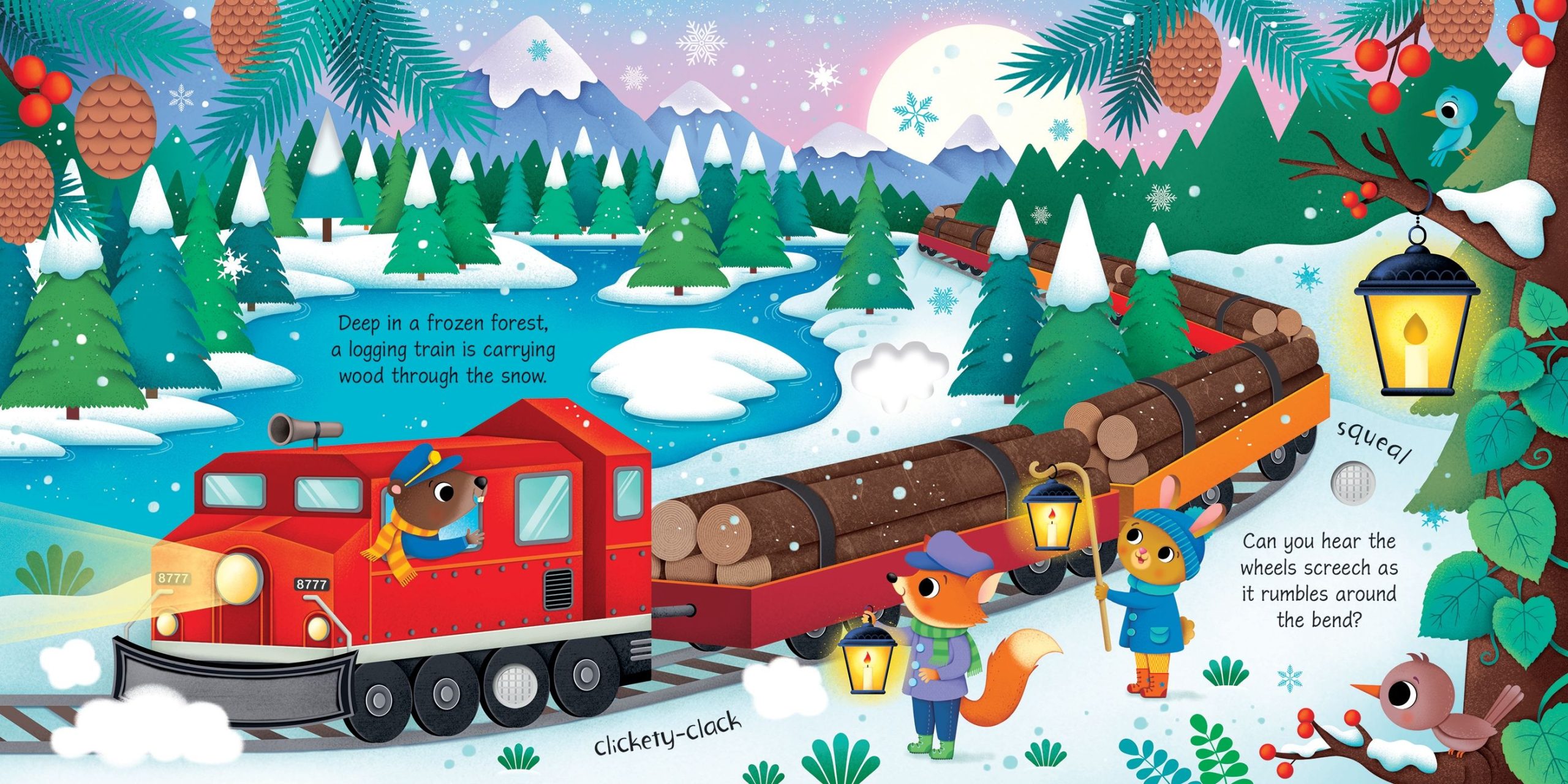 Trains sound book, carte cu sunete, Usborne - imagine 3