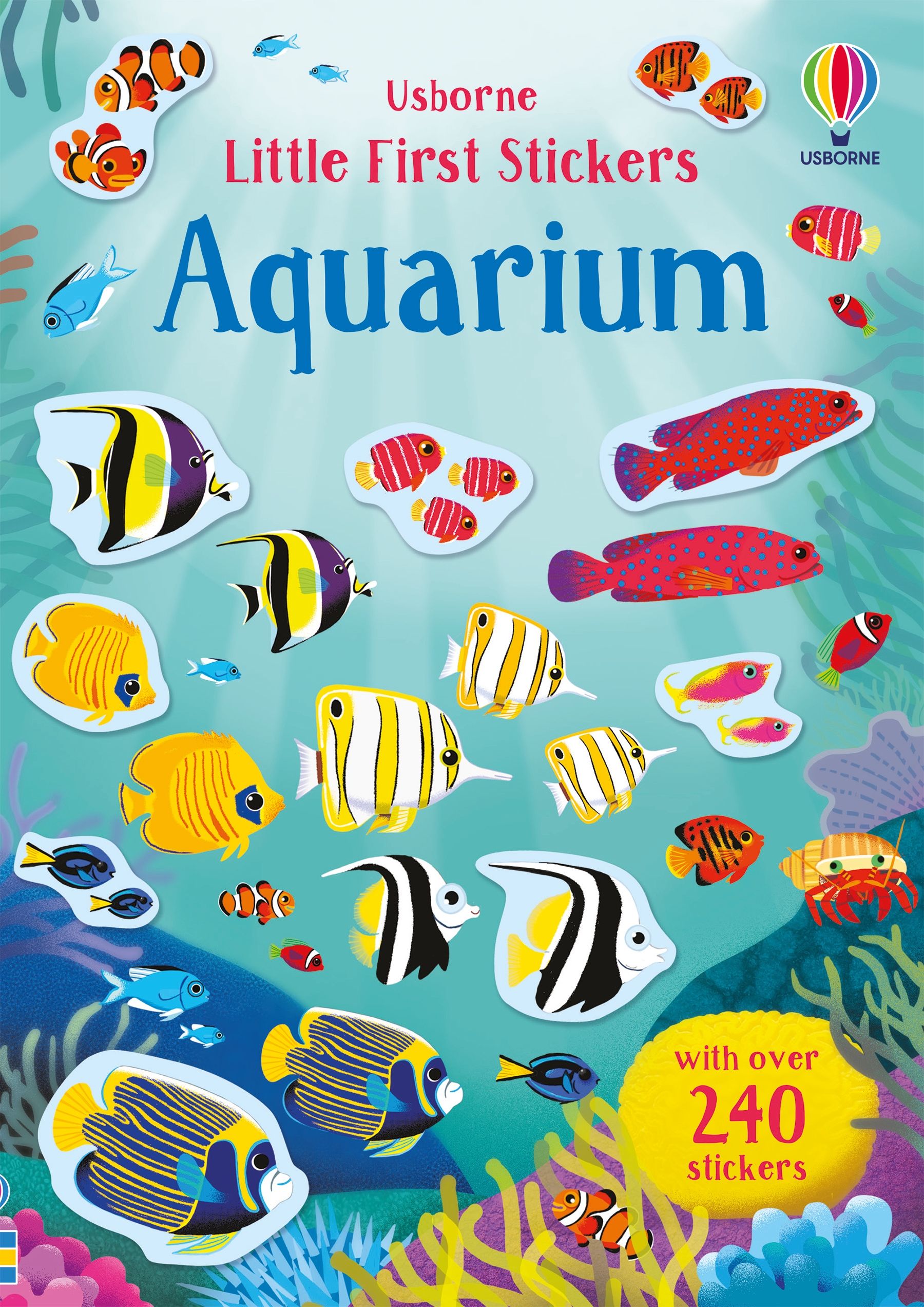 Carte cu stickere Little First Stickers Aquarium, Usborne