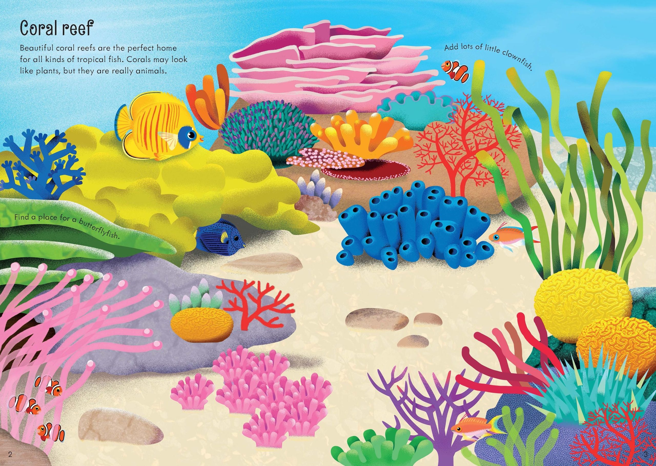 Carte cu stickere Little First Stickers Aquarium, Usborne - imagine 3