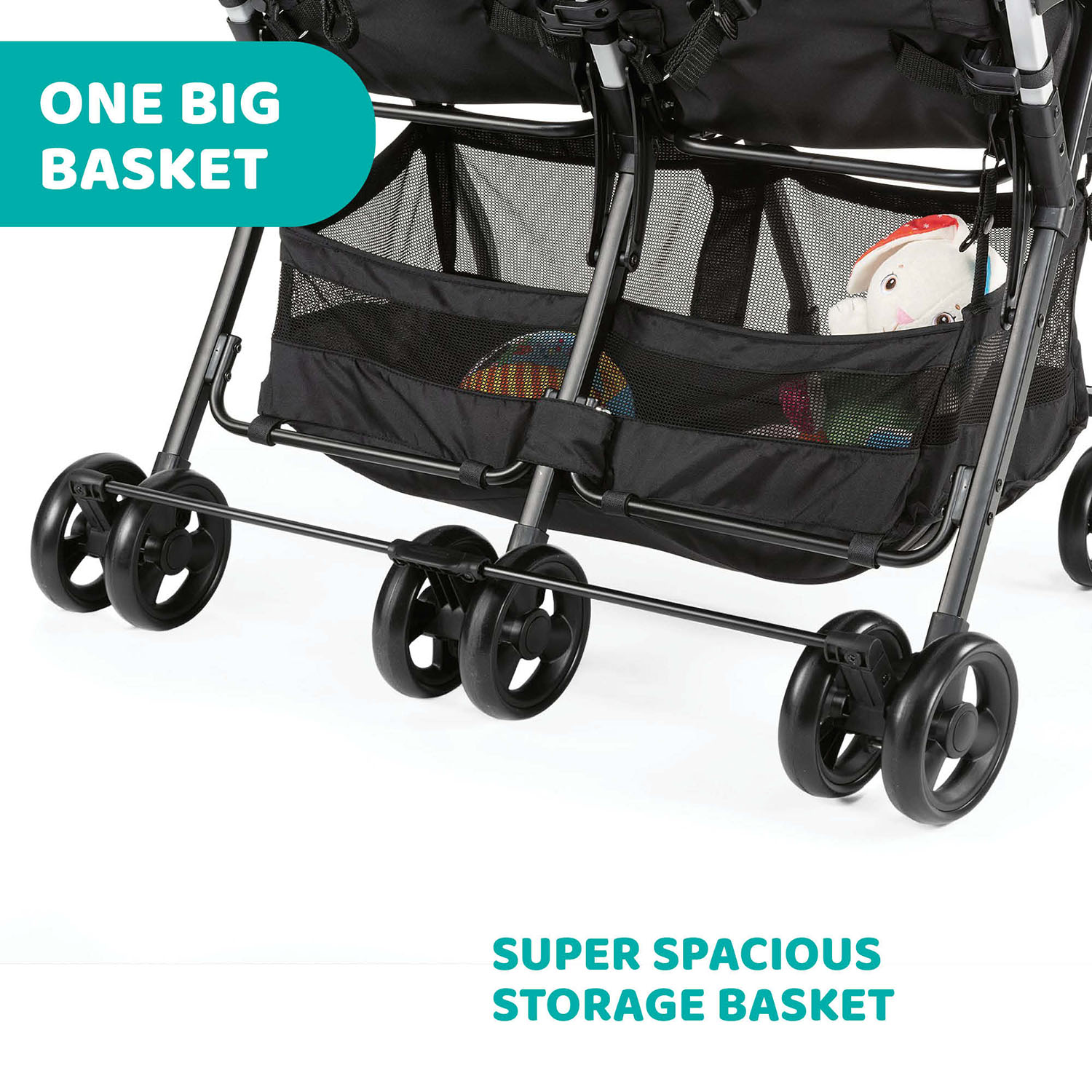 Carucior gemeni Chicco Ohlala, Black Night (Negru), 0luni+ - imagine 10