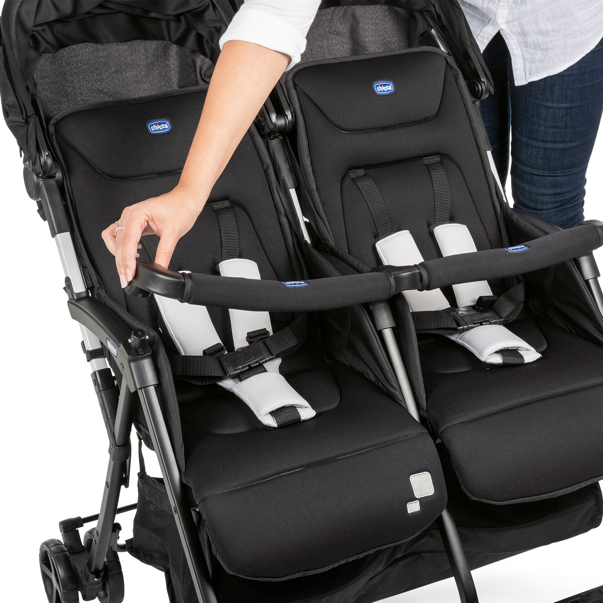 Carucior gemeni Chicco Ohlala, Black Night (Negru), 0luni+ - imagine 13