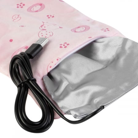 Incalzitor Portabil USB pentru Sticla Bebe - Roz - imagine 3