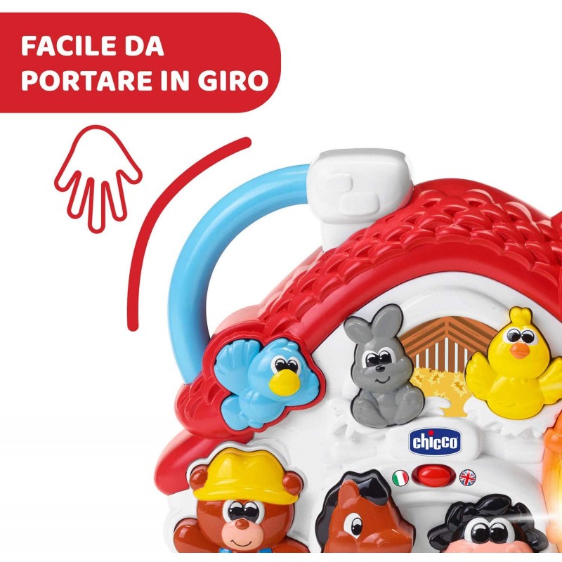 Jucarie vorbitoare Chicco Noua Ferma, IT/EN, 1-4ani - imagine 6