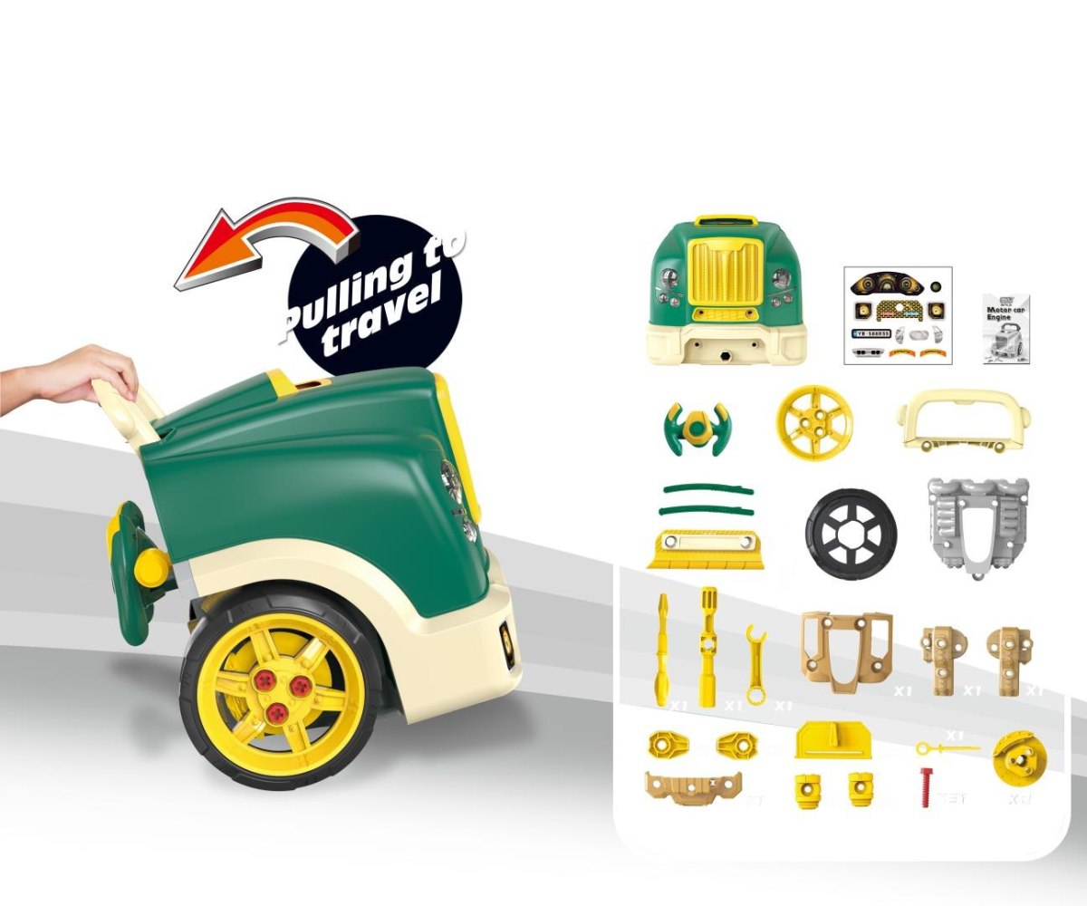 N-GINE – motor auto demontabil, jucarie educativa STEM (3+), Milly Mally, Green - imagine 4