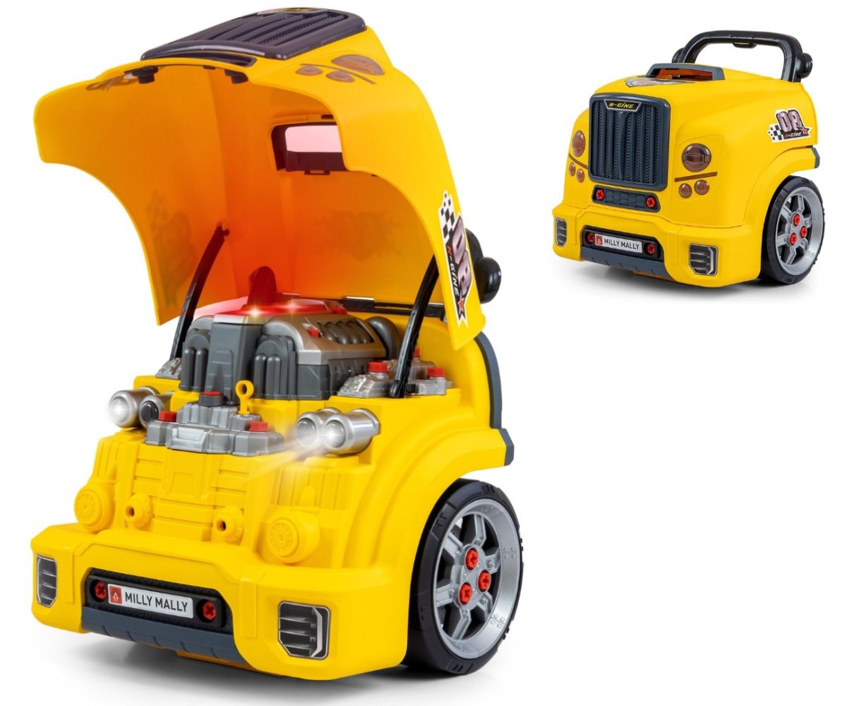 N-GINE – motor auto demontabil, jucarie educativa STEM (3+), Milly Mally, Yellow