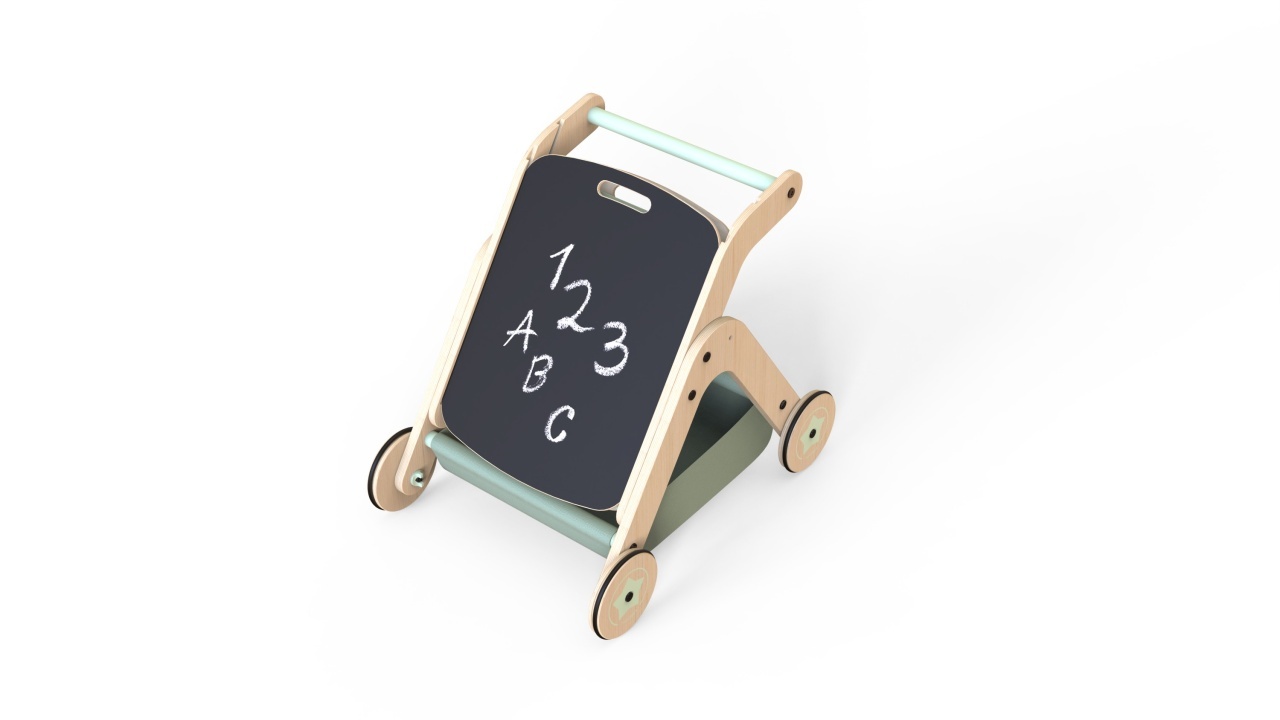 Antepremergator model CITY din lemn 5 in 1 MamaToyz cu masuta de activitati - imagine 10