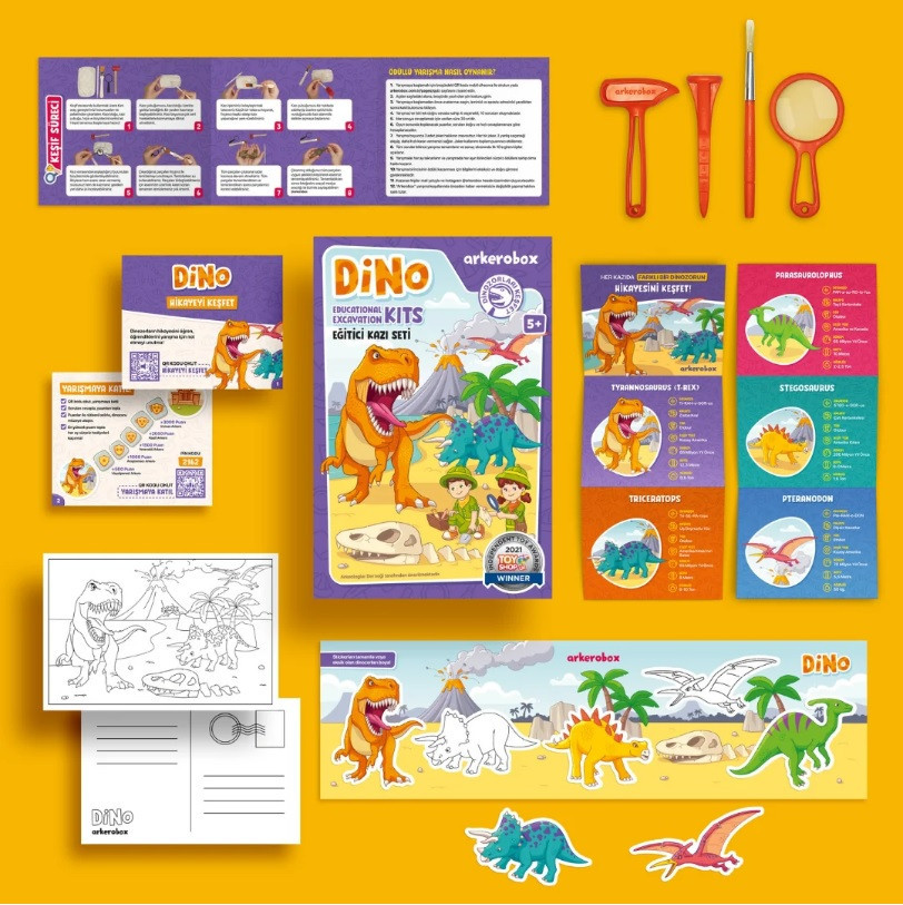 Arkerobox - Set arheologic educational si puzzle 3D, Dino - imagine 3