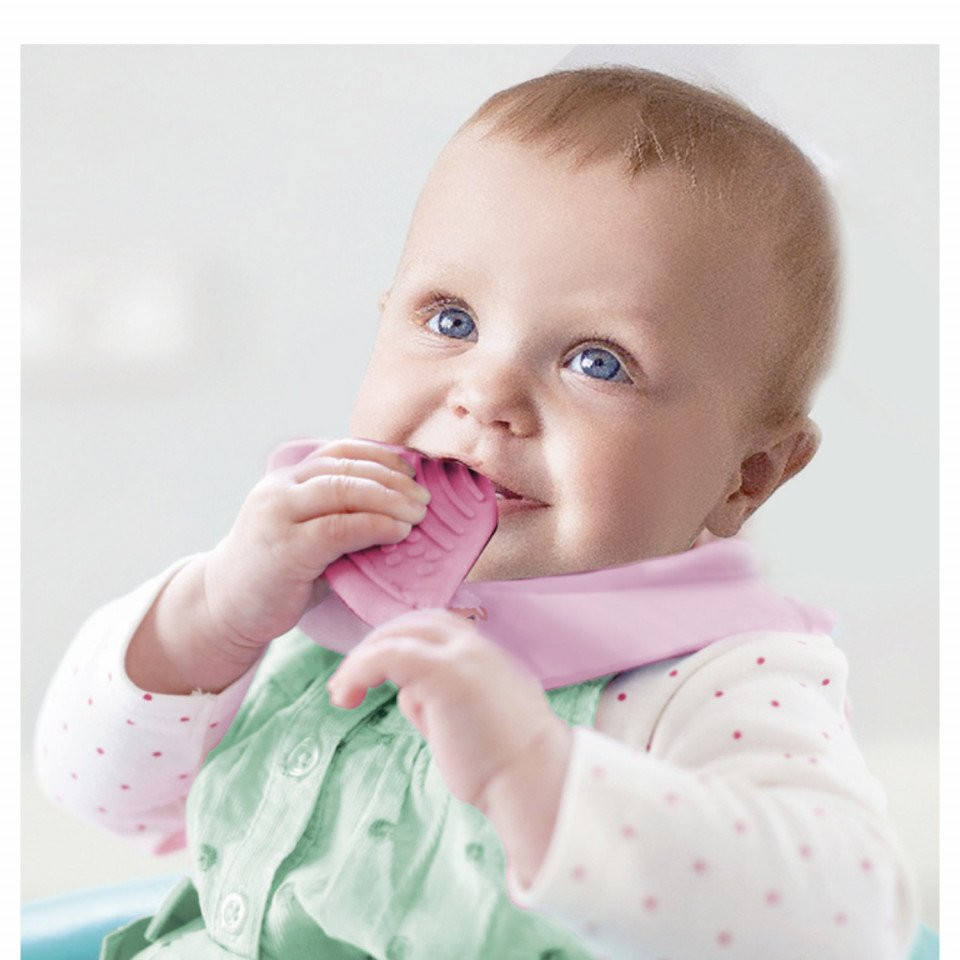 Baveta triunghi cu accesoriu dentitie BabyJem Cowboy Bib - imagine 2