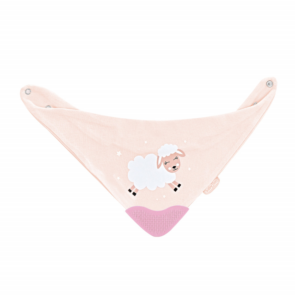 Baveta triunghi cu accesoriu dentitie BabyJem Cowboy Bib - imagine 5