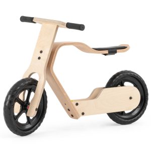 Bicicleta fara pedale MamaToyz RideMe, din lemn natural