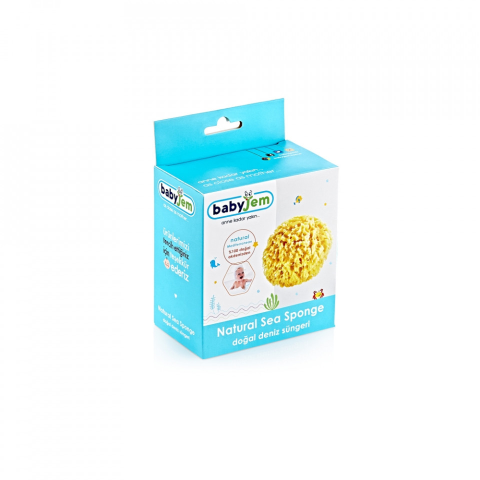Burete natural pentru bebelusi BabyJem Sea Sponge - imagine 2